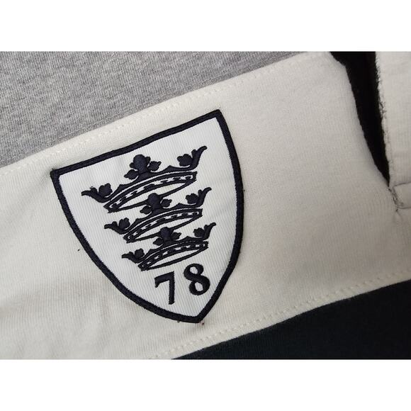 Chaps Polo Shirt Men's Size Medium Colorblock Vent Rugby Long Sleeve - Picture 7 of 12